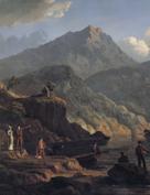 John Knox Landscape with Tourists at Loch Katrine